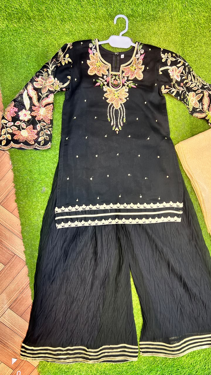 Sequence Work Crush Palazzo Suit - 4