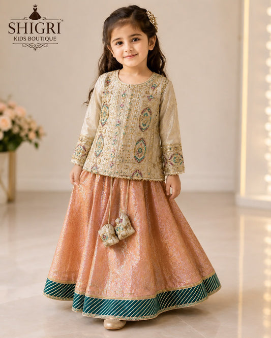 Khadi Fabric 4-Sequence Sharara Suit