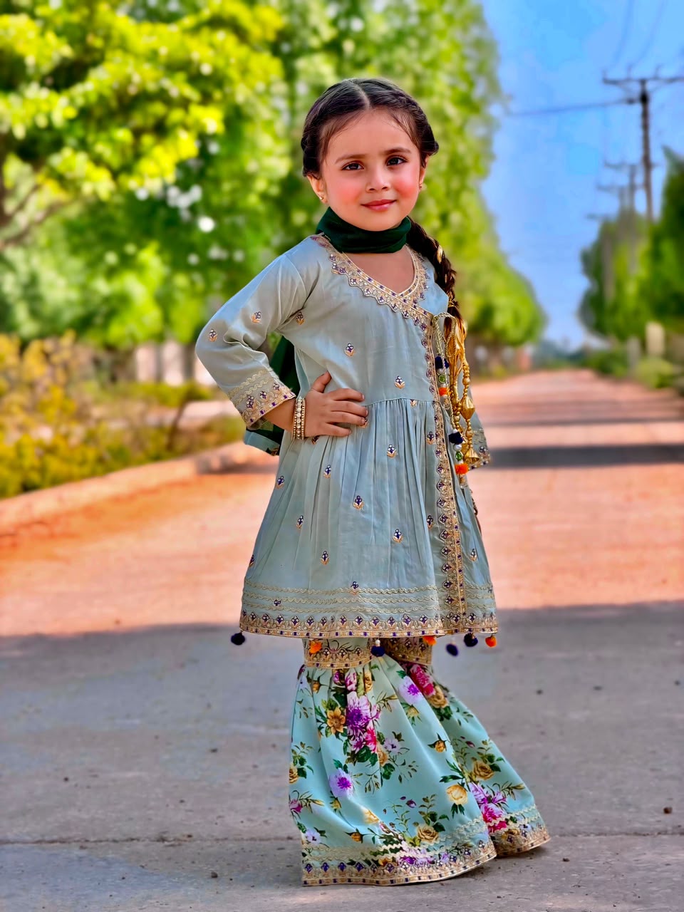 Angrakha Garara Style Suit