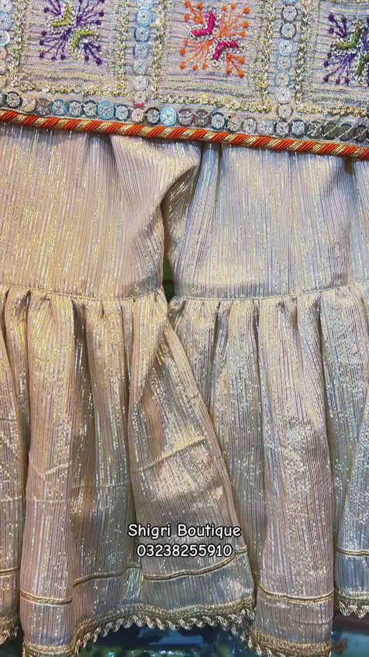 4-Sequence Mirror Work Garara Suit
