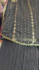 Black Embroidered Peplum Style Plazo Suit